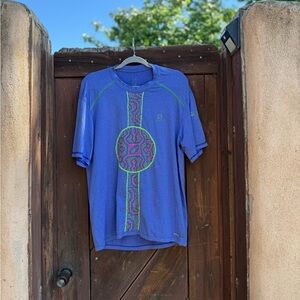 Salomon Blue Short Sleeve Tee w Shipibo Icaros